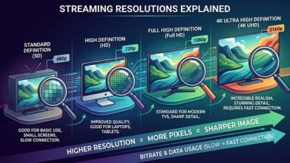 differences between 480p, 720p, 1080p, and 4K streaming